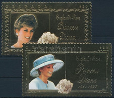 ** 1998 Diana Hercegnő Halálának évfordulója Sor Mi 3722-3723 - Autres & Non Classés
