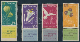 ** 1952 Zsidó ünnepek Tabos Sor, Jewish Celebrations Set With Tab Mi 73-76 - Autres & Non Classés