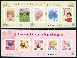 ** 2012 Üdvözlőbélyegek, Tavasz öntapadós Kisívpár, Greeting Stamps, Spring Self-adhesive Minisheet Pair Mi 5881-5890 - Andere & Zonder Classificatie