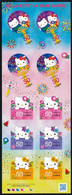 ** 2012 Hello Kitty öntapadós Kisívpár, Hello Kitty Self-adhesive Minisheet Pair Mi 6015-6019 - Andere & Zonder Classificatie