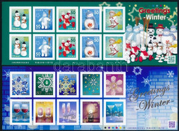 ** 2013 Üdvözlőbélyeg: Tél öntapadós Kisívsor, Greeting Stamp: Winter Self-adhesive Mini Sheet Set Mi 6617-6631 - Andere & Zonder Classificatie