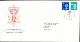 Észak-Írország 1999 Forgalmi Sor 2 értéke Mi 76-77 FDC-n - Other & Unclassified