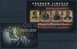 ** 2012 Abraham Lincoln Kisív Mi 1301-1304 + Blokk Mi 124 - Autres & Non Classés