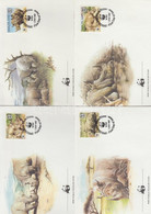 1987 WWF: Orrszarvú Sor Mi 528-531 4 Db FDC-n - Autres & Non Classés