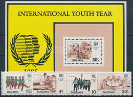 ** 1986 Nemzetközi Gyermekév Sor + Blokk, International Youth Year Set + Block Mi 288-291 + 48 - Autres & Non Classés