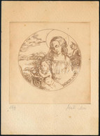 László Anna: Dürer 1498. Rézkarc, Papír, Számozott (25/9), Lapon Apró Foltokkal, 9,5×9,5 Cm - Other & Unclassified