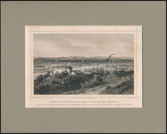 Cca 1850 Ludwig Rohbock (1820-1883) - Fesca: Vágvölgye Lipótvára, Galgóc, Gróf Erdődy Várával, Acélmetszet, Paszpartuban - Prints & Engravings