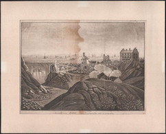 Jelzés Nélkül: Ansicht Von Paris Vom Montmartre Ausgenommen. Rézkarc, Papír, Paszpartuban, Foltos, 26×19 Cm - Prints & Engravings