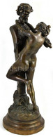 Zeusz és A Nimfa. Nagy Méretű Bronz Szobor. Azonosítatlan Jelzéssel. 52 Cm - Other & Unclassified