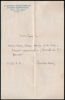 1919 Prohászka Ottokár Püspök Autográf Levele Vértes O. Józsefnek.borítékkal - Zonder Classificatie