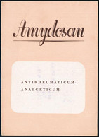 1951 Amydosan Injekció Richter Gyógyszergyár Termékismertetője, Postán Elküldve, Szép állapotban, 3p - Advertising
