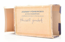Cca 1920-1930 József Főherceg Gyógyszertár Rákospalota Papír Gyógyszeres Doboz, Kissé Viseltes - Advertising