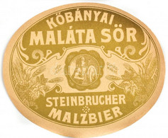 Cca 1930 Kőbányai Maláta Sör Sörcímke. 10x8 Cm - Advertising