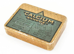 Cca 1930-1940 Calcium Sandoz Tabletta Gyógyszeres Doboz, Német és Magyar Nyelvű Leírással, Használati Utasítással, Alján - Advertising