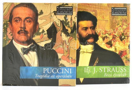 Zeneszerzés Klasszikusai Sorozat Két Kötete:  Ifj. J. Strauss: Bécsi éjszakák, Puccini: Tragédia Az Operában.Bennük Rövi - Other & Unclassified