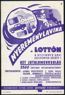 1970 Nyereménylavina A Lottón, Kisplakát, 23,5×16,5 Cm - Altri & Non Classificati