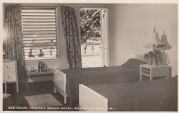 Grand Cayman BWI, Pageant Beach Hotel Bedroom Interior View, C1940s/50s Vintage Real Photo Postcard - Cayman Islands