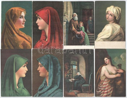 **, * 13 Db RÉGI Stengel Litho Művész Motívum Képeslap / 13 Pre-1945 Stengel Litho Art Motive Postcards - Unclassified