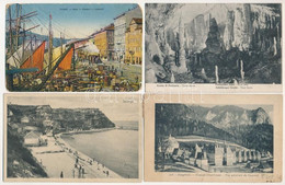 ** 4 Db RÉGI Külföldi Város Képeslap Vegyes Minőségben / 4 Pre-1945 European Postcards In Mixed Quality: Dauphiné, Posto - Non Classés