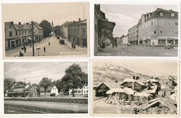 ** 4 Db RÉGI Svéd Város Képeslap: Kisvárosok / 4 Pre-1945 Swedish Town-view Postcards: Small Towns - Non Classés