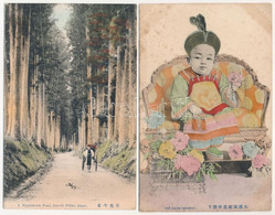 ** 4 Db RÉGI Kínai Képeslap Köztük Egy Uralkodóval / 4 Pre-1945 Chinese Postcards With The China Emperor - Non Classés