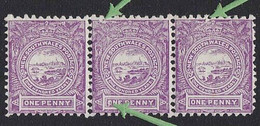 NSW 1888 1d Lilac HM QV CENTENARY Strip Q For O Plus Other Constant FLAWS - Nuovi