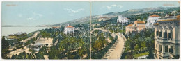 * T2/T3 Crikvenica, Cirkvenica, Cirquenizze; Kétrészes Kihajtható Panorámalap / 2-tiled Folding Panoramacard - Zonder Classificatie