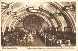 T2/T3 1935 Wien, Vienna, Bécs; Grinzinger Keller, Wiener Rathauskeller / Restaurant Interior (EB) - Unclassified