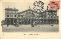 T2/T3 1906 Paris, La Gare De L'Est / Railway Station. TCV Card (EK) - Non Classés
