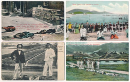 ** 4 Db RÉGI Használatlan Képeslap: Kínai Kivégzések, Lefejezések / 4 Pre-1945 Unused Chinese Postcards: Executions, Beh - Zonder Classificatie