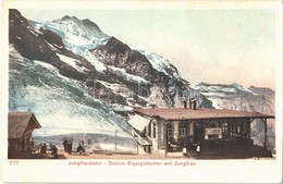 ** T2 Jungfraubahn, Station Eigergletscher Mit Jungfrau / Railway Station And Restaurant - Zonder Classificatie