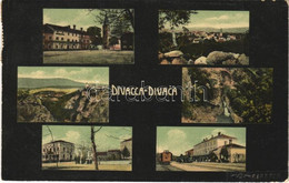 T2/T3 Divaca, Divacca, Divaccia; Multi-view Postcard With Railway Station, Locomotive, Train. B.K.S.W. 7768d. - Unclassified