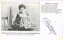 ** T3 Andenken An Frl. Prinzess Anneta, Frl. Anneta Rumpfkünstlerin Geboren In Kairo Am 25. Juli 1890 Ohne Arme Und Bein - Non Classificati