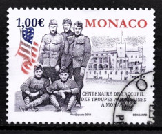 MONACO 2019 - Y.T. N° 3180 / CENTENAIRE DE L'ACCUEIL À MONACO DE TROUPES AMÉRICAINES -OBLITERE - Used Stamps