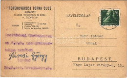 T2/T3 1947 FTC (Ferencvárosi Torna Club) Reklám. Hátoldalon Sárosi György Aláírása / Postcard Of FTC Hungarian Sport Clu - Non Classés