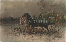 ** T2/T3 Vadászkutya Elejtett Rókával / Hunting Dog With Fox. H.M. & Co. Series 4237. (EK) - Unclassified