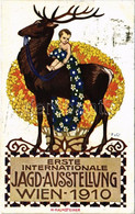 T2/T3 1910 Wien, Erste Internationale Jagdausstellung / The First International Hunting Exposition In Vienna. Advertisem - Unclassified