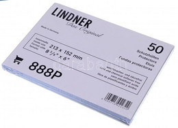 Lindner 888P Víztiszta Bankjegytok, 50db-os Eredeti, Bontatlan Csomagban (213x152mm) - Non Classificati