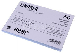 Lindner 888P Víztiszta Bankjegytok, 50db-os Eredeti, Bontatlan Csomagban (213x152mm) - Non Classificati