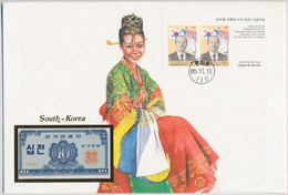 Dél-Korea 1962. 10J Felbélyegzett Borítékban, Bélyegzéssel T:I  South Korea 1962. 10 Jeon In Envelope With Stamp And Can - Zonder Classificatie