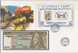 Guatemala 1988. 50c Felbélyegzett Borítékban, Bélyegzéssel T:I  Guatemala 1988. 50 Centavos In Envelope With Stamp And C - Non Classés