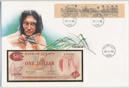 Guyana 1983. 1$ Felbélyegzett Borítékban, Bélyegzéssel T:1 Guyana 1983. 1 Dollar In Envelope With Stamp And Cancellation - Zonder Classificatie