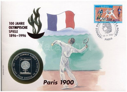 Uganda 2002. 1000Sh Cu-Ni "XXVI. Nyári Olimpiai Játékok Atlantában 1996 - Párizs, Franciaország 1900" érme, érmés Boríté - Non Classés