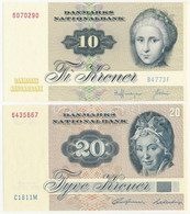 Dánia 1977. (1972) 10K + 1981. (1972) 20K T:I- Sarokhajlás Denmark 1977. (1972) 10 Kroner + 1981. (1972) 20 Kroner C:AU  - Unclassified