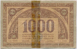 Grúzia / Autonóm Köztársaság 1920. 1000R Ragasztott T:III-  Georgia / Autonomous Republic 1920. 1000 Rubles C:VG Sticked - Unclassified