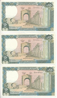 Libanon 1988. 250L (3x) T:I,I- Egyik Bankjegy Szélén Gyűrődés Lebanon 1988. 250 Livres (3x) C:UNC,AU  Crease On The Edge - Unclassified