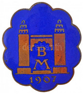 ~1930-1940. "BM (Baár-Madas Gimnázium) 1907" Zománcozott Br Jelvény (41x35,5mm) T:1- - Zonder Classificatie