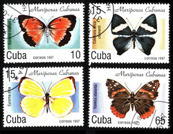 Cuba 1997 Mi 4014-4017 Butterflies - Oblitérés