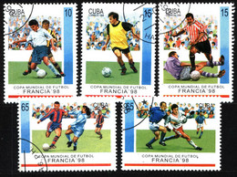 Cuba 1998 Mi 4084-4088 FIFA World Cup 1998 - France - Oblitérés