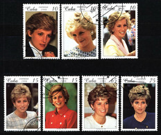 Cuba 1998 Mi 4119-4125 Diana, Princess Of Wales - Oblitérés